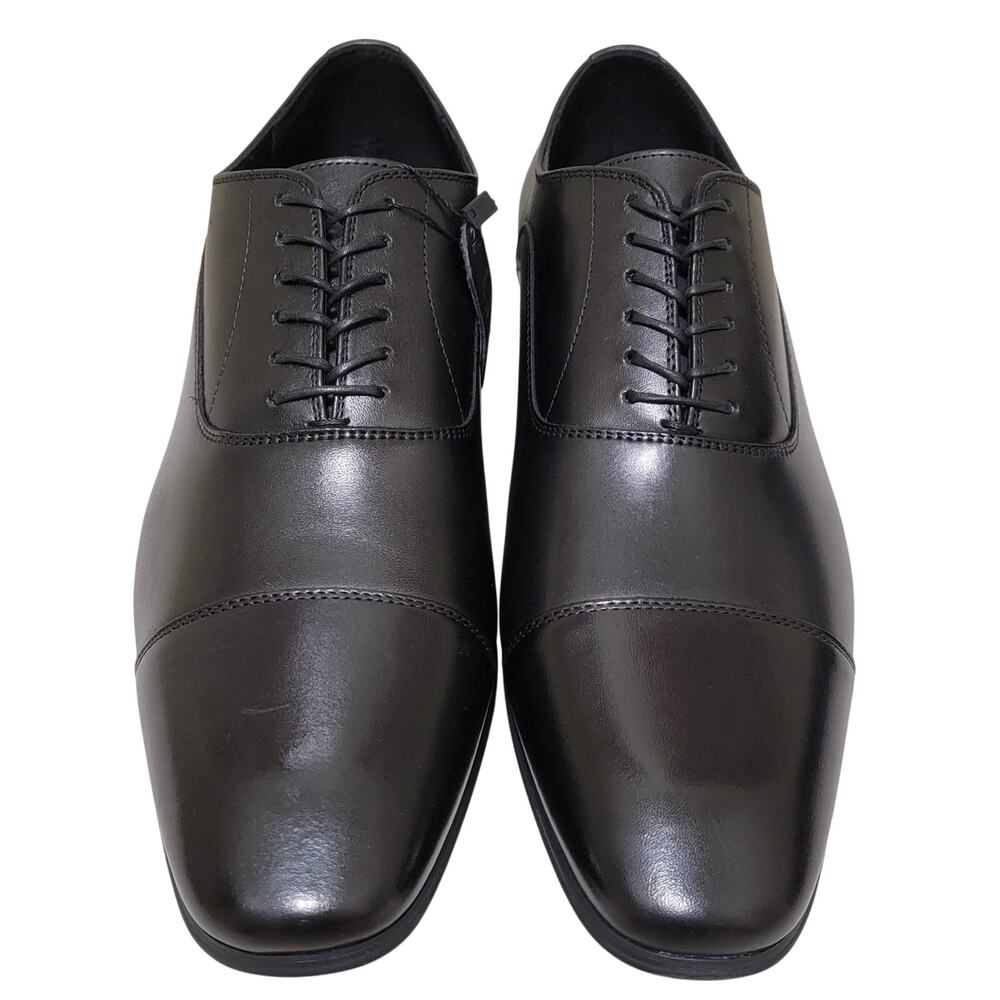 INC INTL Concepts Men Silas Cap Toe Dress Oxfords Size US 10M Black Leather - Picture 4 of 6